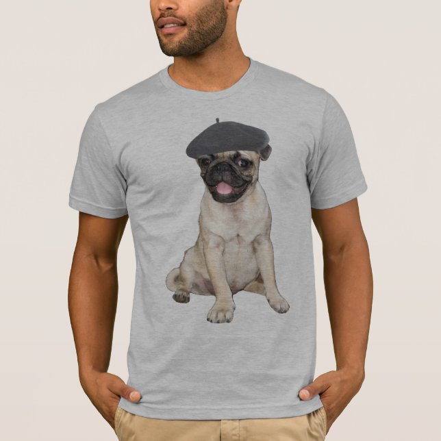Barett-Mops T-Shirt (Vorderseite)