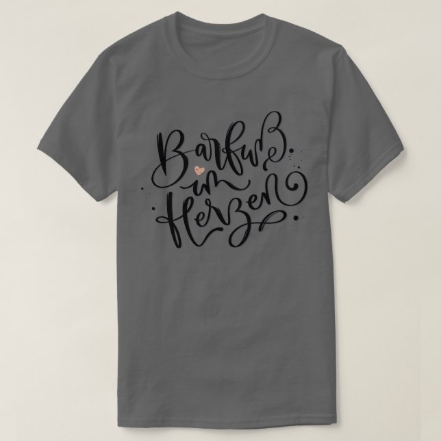 Barfu im Herzen T-Shirt (Design vorne)