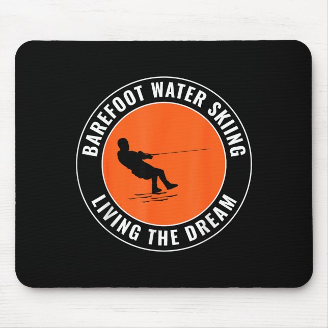 Barfuß Barfuß-Wasserskilauf Motorboot Wasser Mousepad (Vorne)