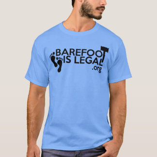 Barfuß ist Legal auf weißmeist Retro T-Shirt