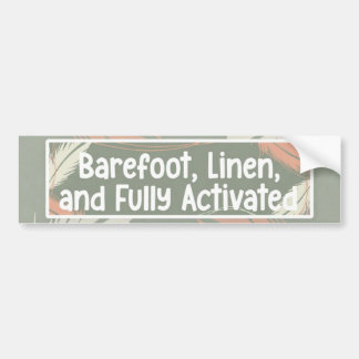 Barfuß, Leinen, & Vollständig Aktivierter Aufklebe Autoaufkleber
