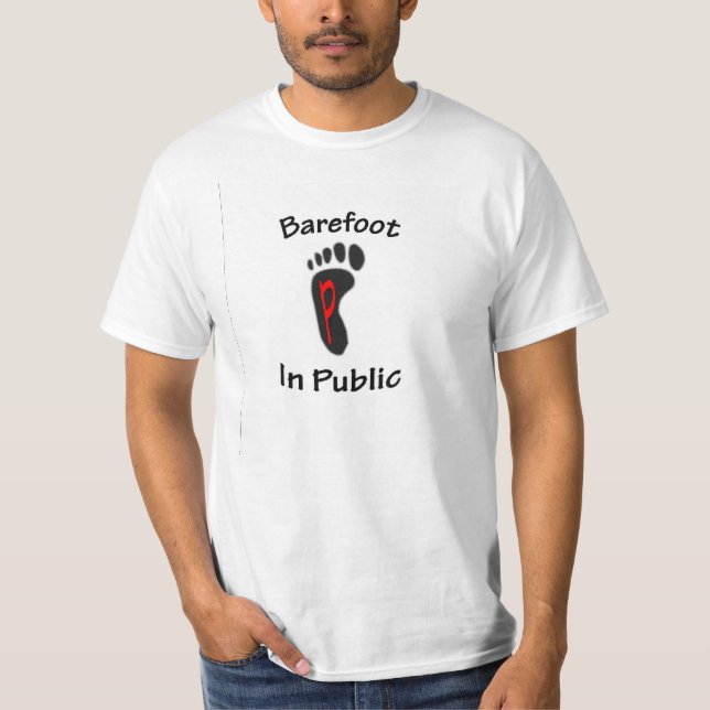 barfuß öffentlich 2 T-Shirt (Vorderseite)