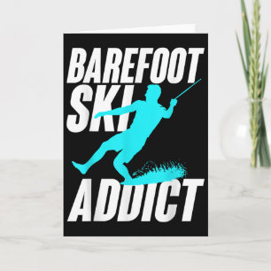 Barfuß-Ski-Süchtiger Humorvoller Barfuß-Wasserspor Karte