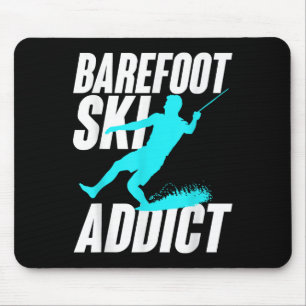 Barfuß-Ski-Süchtiger Humorvoller Barfuß-Wasserspor Mousepad