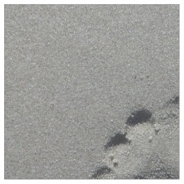 Barfüßigabdruck im Strandsand-Fotogewebe Stoff