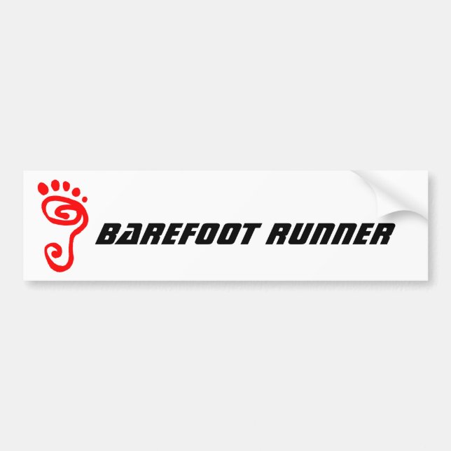 Barfüßigläufer Autoaufkleber (Vorne)