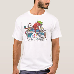 Barfüßignut-Kraken-Schlagzeuger T-Shirt