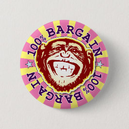 Bargain 100% Funny Funky Monkey Abzeichen Button