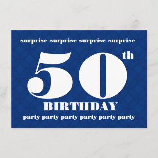 BARGAIN 50. ÜBERRASCHUNG Geburtstagsparty BAR01 Einladung