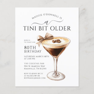 BARGAIN A Tini Bit Älterer Martini 80. Geburtstag