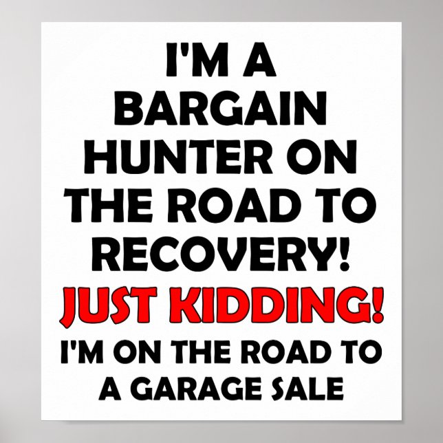 Bargain Hunter Funny Poster (Vorne)