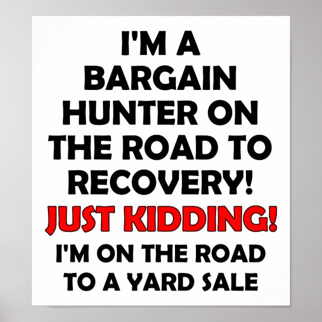 Bargain Hunter Funny Poster (Vorne)