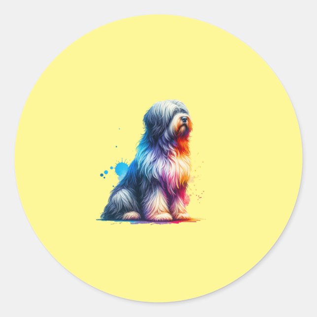 Bargamasco Sheepdog Runder Aufkleber (Vorderseite)