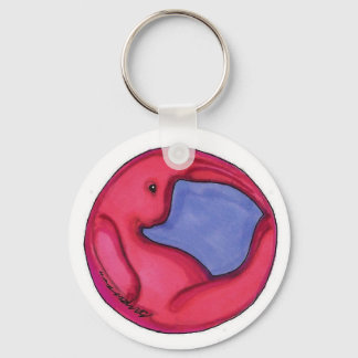 BargasArtworks entworfen Circle Bunny Schlüsselanh Schlüsselanhänger
