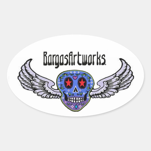 BargasArtworks Logo-Aufkleber Ovaler Aufkleber (Vorderseite)
