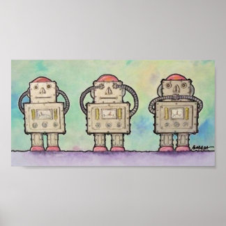 BargasArtworks Robots Print Poster