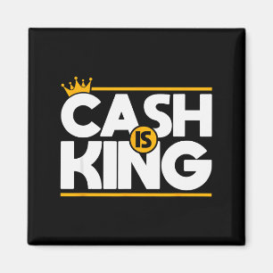 Bargeld ist König Cash Flow Unternehmer Weihnachte Magnet