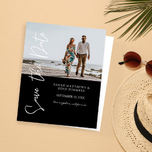 Bargin Foto und Typografie Save the Date Schwarz 4