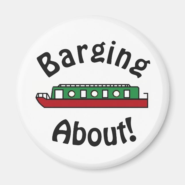 Barging About Canal Boat Magnet (Vorne)