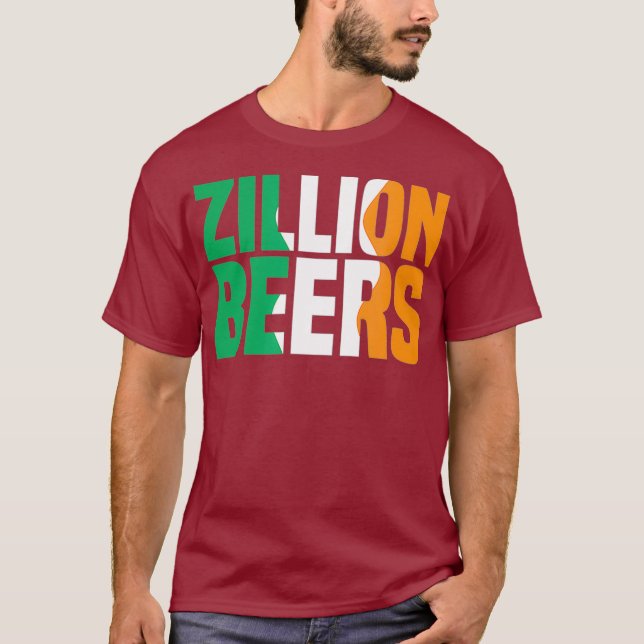 Barhool Sports Zillion Beers St. Patricks Day T-Shirt (Vorderseite)