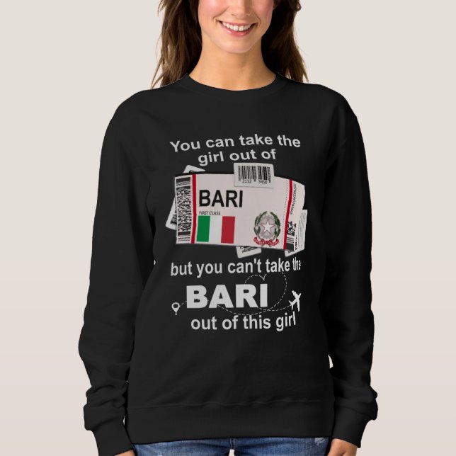 Bari Bordkarte  Bari Mädchen  Bari Sweatshirt (Vorderseite)