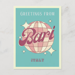 Bari Italien Italia Disco Vintage Postkarte