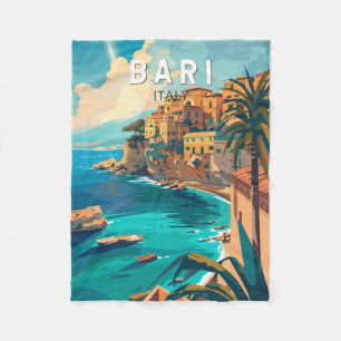 Bari Italien Reise Kunst Vintage Fleecedecke