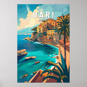Bari Italien Reise Kunst Vintage Poster