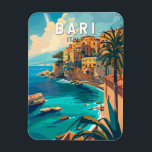 Bari Italien Reisen Kunst Vintag Magnet<br><div class="desc">Bari Retro Vektor Reise Design. Bari ist eine Hafenstadt an der Adria und die Hauptstadt der süditalienischen Region Apulien.</div>