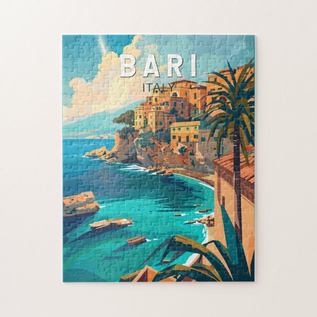 Bari Italien Reisen Kunst Vintag Puzzle (Vertikal)