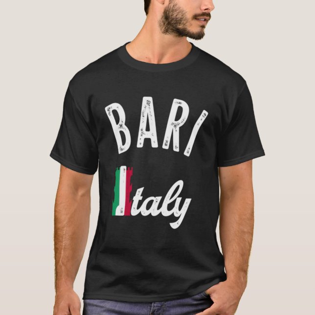 Bari Italy Vacation Souvenir - Retro Bari T-Shirt (Vorderseite)
