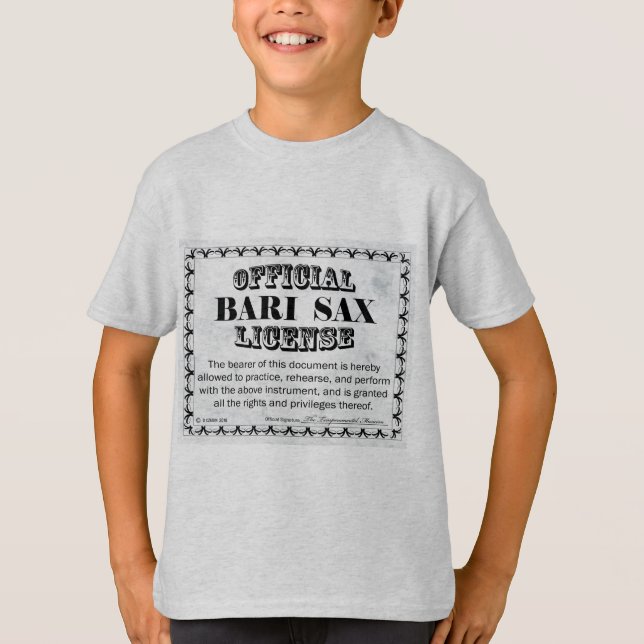 Bari Sax Lizenz T-Shirt (Vorderseite)