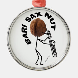 Bari Sax Nut Silbernes Ornament