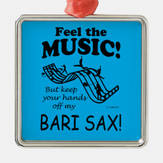 Bari Sax spürt die Musik Ornament Aus Metall