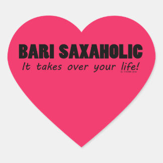 Bari Saxaholic Life Heart Sticker