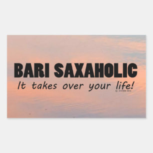 Bari Saxaholic Life Rechteckkantsticker Rechteckiger Aufkleber