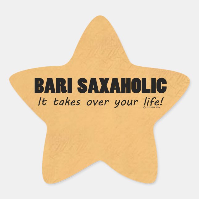 Bari Saxaholic Life Star Sticker (Vorderseite)