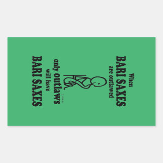 Bari Saxes Outlaed Rectangle Sticker