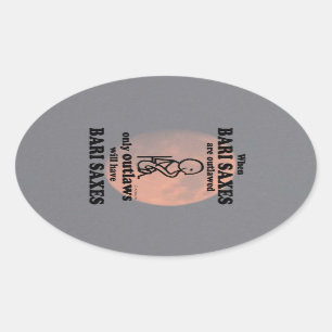 Bari Saxes Oval Sticker verbogen