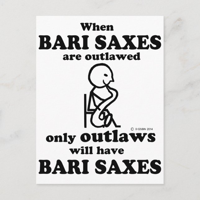 Bari Saxes verboten Postkarte (Vorderseite)