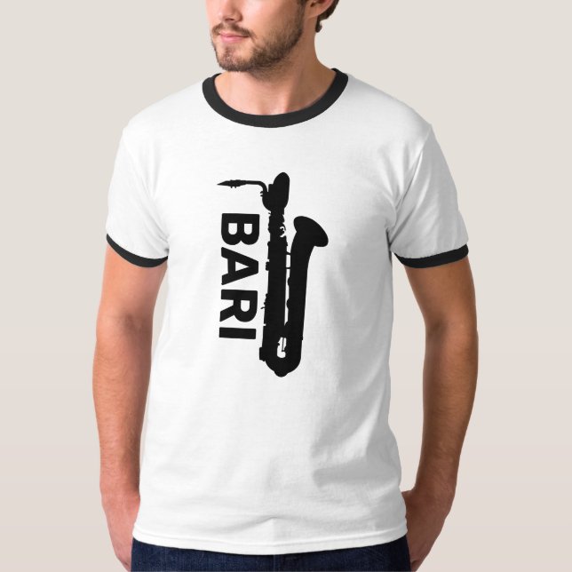 Bari-Saxophon-Shirt T-Shirt (Vorderseite)