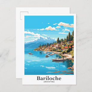 Bariloche Argentinien Vintage Reise Illustration Postkarte