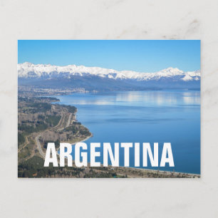 Bariloche Luftansicht im Winter Postkarte