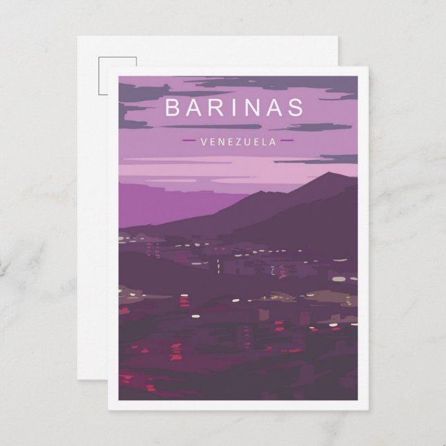 Barinas Venezuela Kunst Vintage Reise Postkarte (Vorne/Hinten)