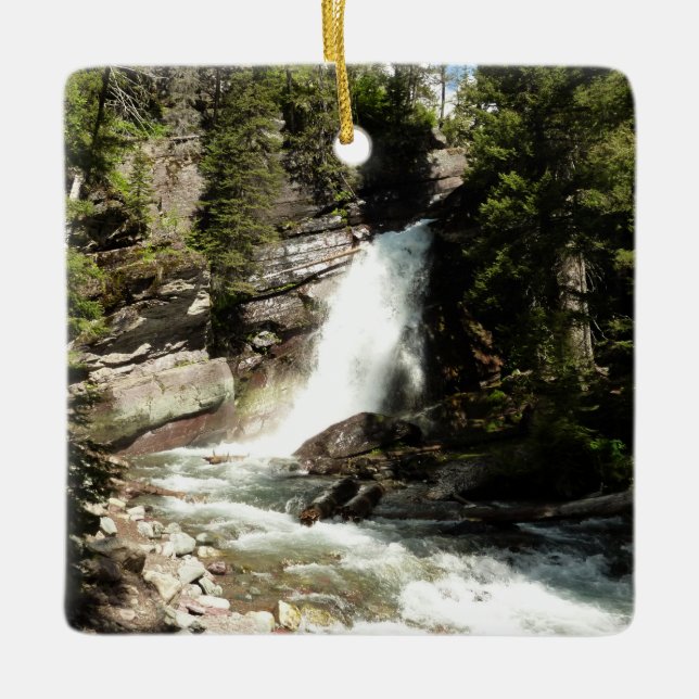 Baring Falls at Glacier National Park Keramikornament (Vorderseite)
