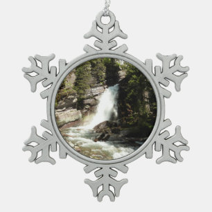 Baring Falls at Glacier National Park Schneeflocken Zinn-Ornament