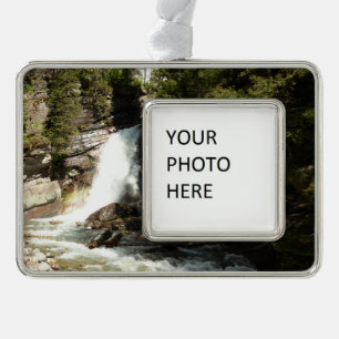 Baring Falls im Glacier National Park Rahmen-Ornament Silber