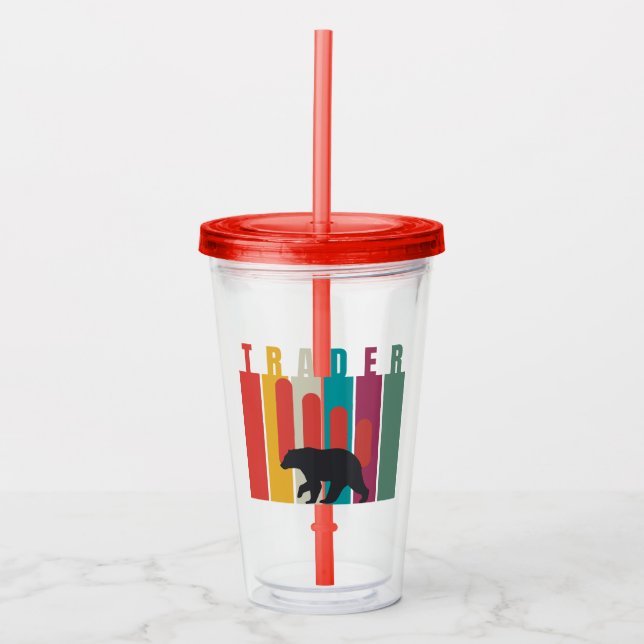 Bärischer Markt | Trader | Einfaches Design Acryltrinkbecher (Vorderseite)