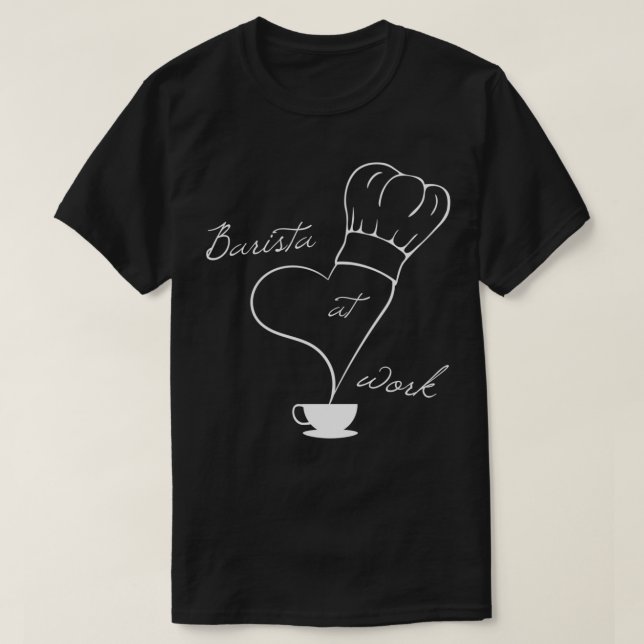 Barista bei der Vorbereitung des Kaffees 2 T-Shirt (Design vorne)