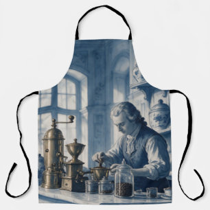 Barista Berlin Kaffeehaus Delft Blau aus dem 18. J Schürze